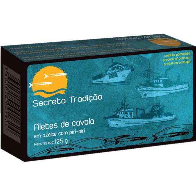 Filetes de Cavala em Azeite com Piri-Piri (125g) - Secreta Tradição – Conservas do Alentejo