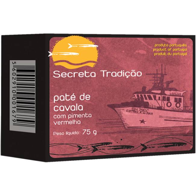 Paté de Cavala com Pimenta Vermelha (75g) - Secreta Tradição – Conservas do Alentejo
