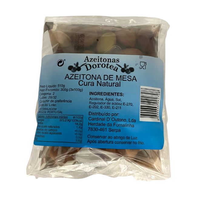 Azeitona de Mesa Cura Natural 300g (3x100g) – Azeite e Azeitonas do Alentejo